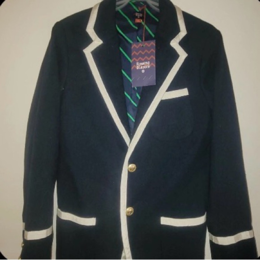 Rowing Blazers Wool Navy & White Blazer